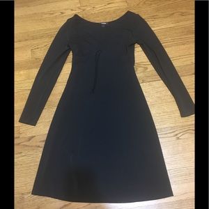 Express long sleeve black dress